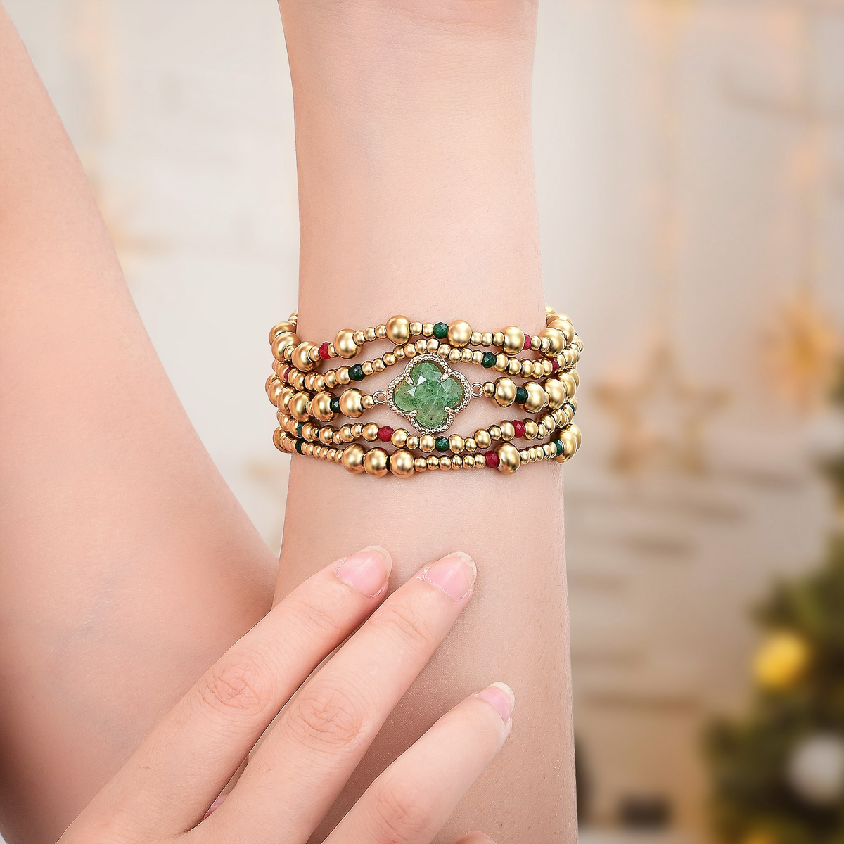 Bracelet extensible Merry Clover Gold pour Apple Watch
