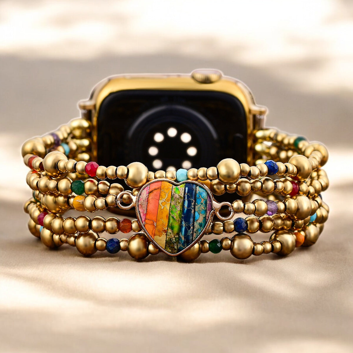 Bracelet Apple Watch Golden Essence Heart Stretch