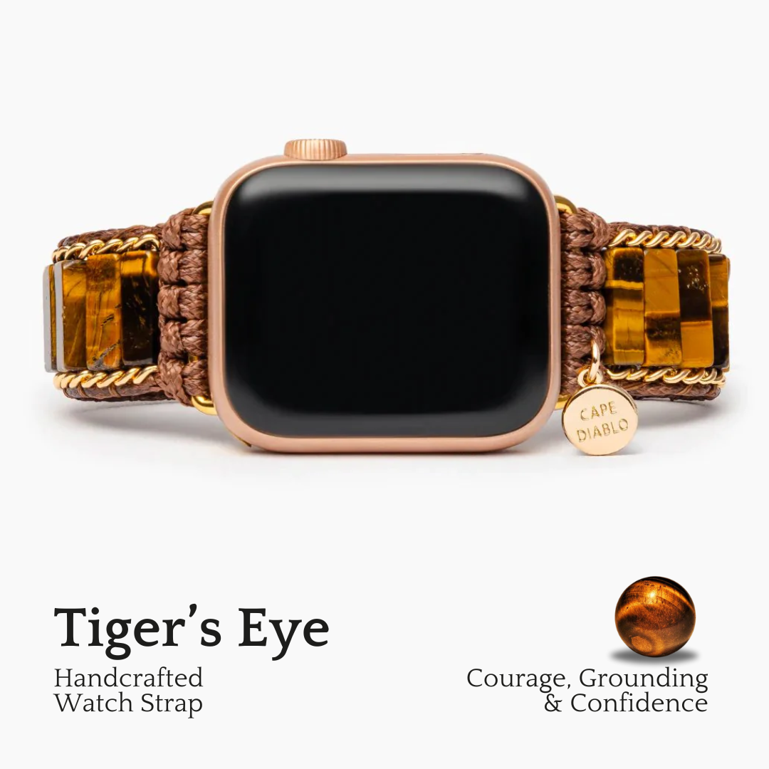 Bracelet Apple Watch en Œil de Tigre Féroce