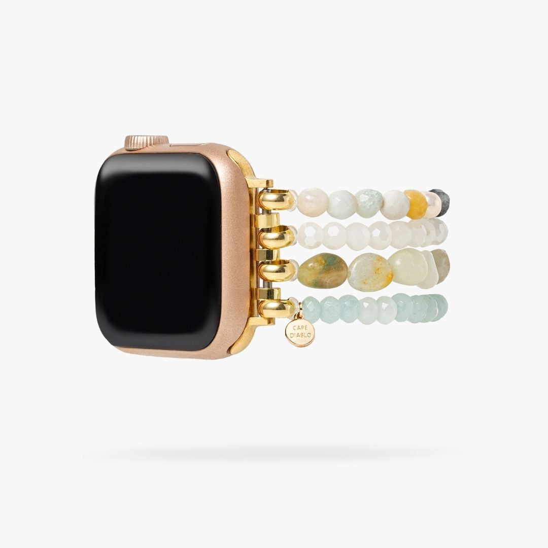 Bracelet Apple Watch en essence de perle d'amazonite