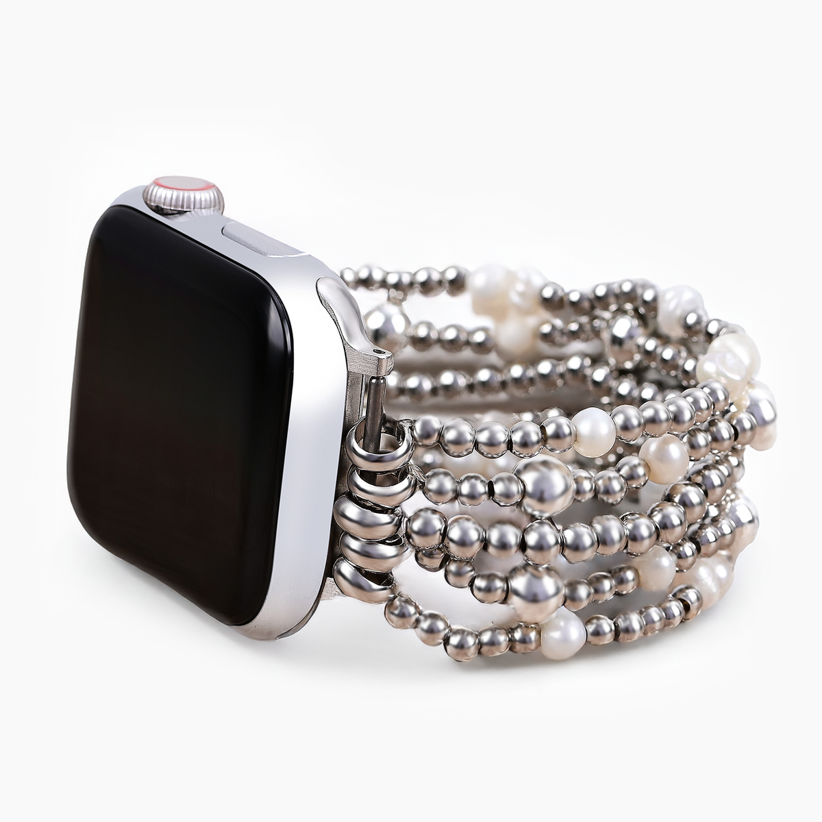 Bracelet extensible en perles scintillantes pour Apple Watch