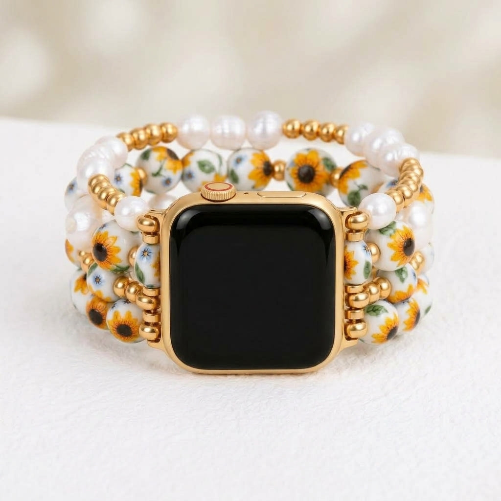 Bracelet Apple Watch Porcelain Garden Sunlit Bloom