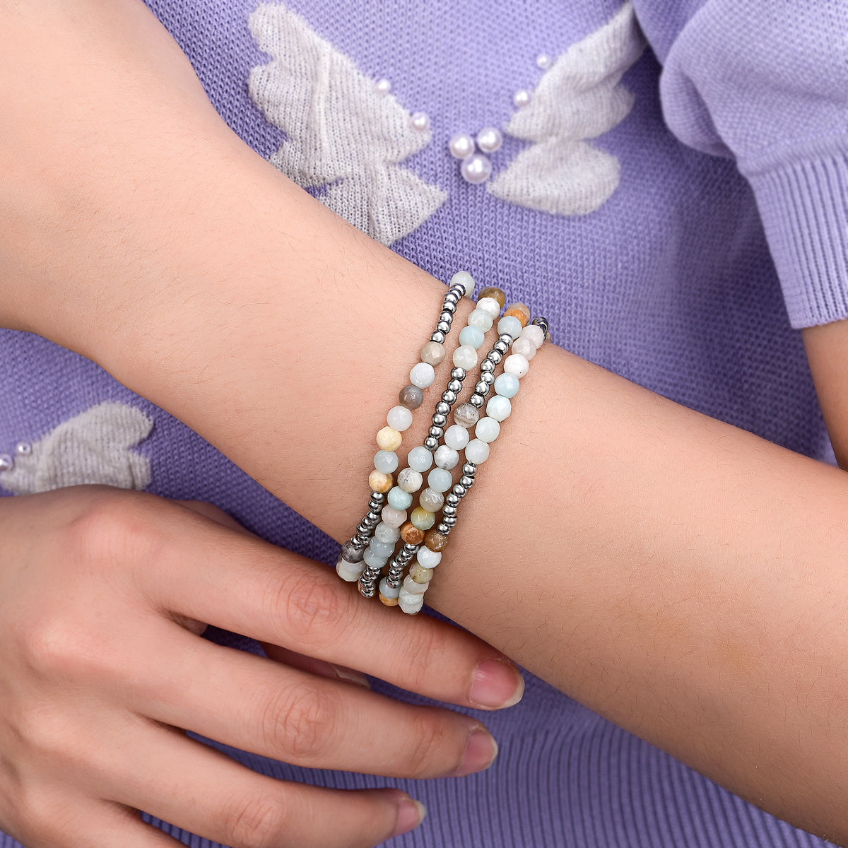 Ensemble de bracelets Brillance en amazonite