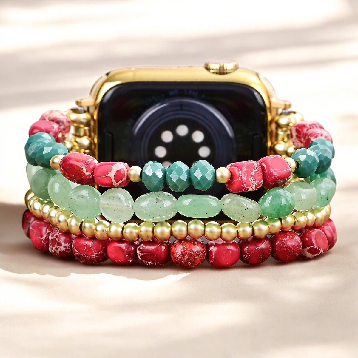 Bracelet Apple Watch Noël Élégance Or Éternel