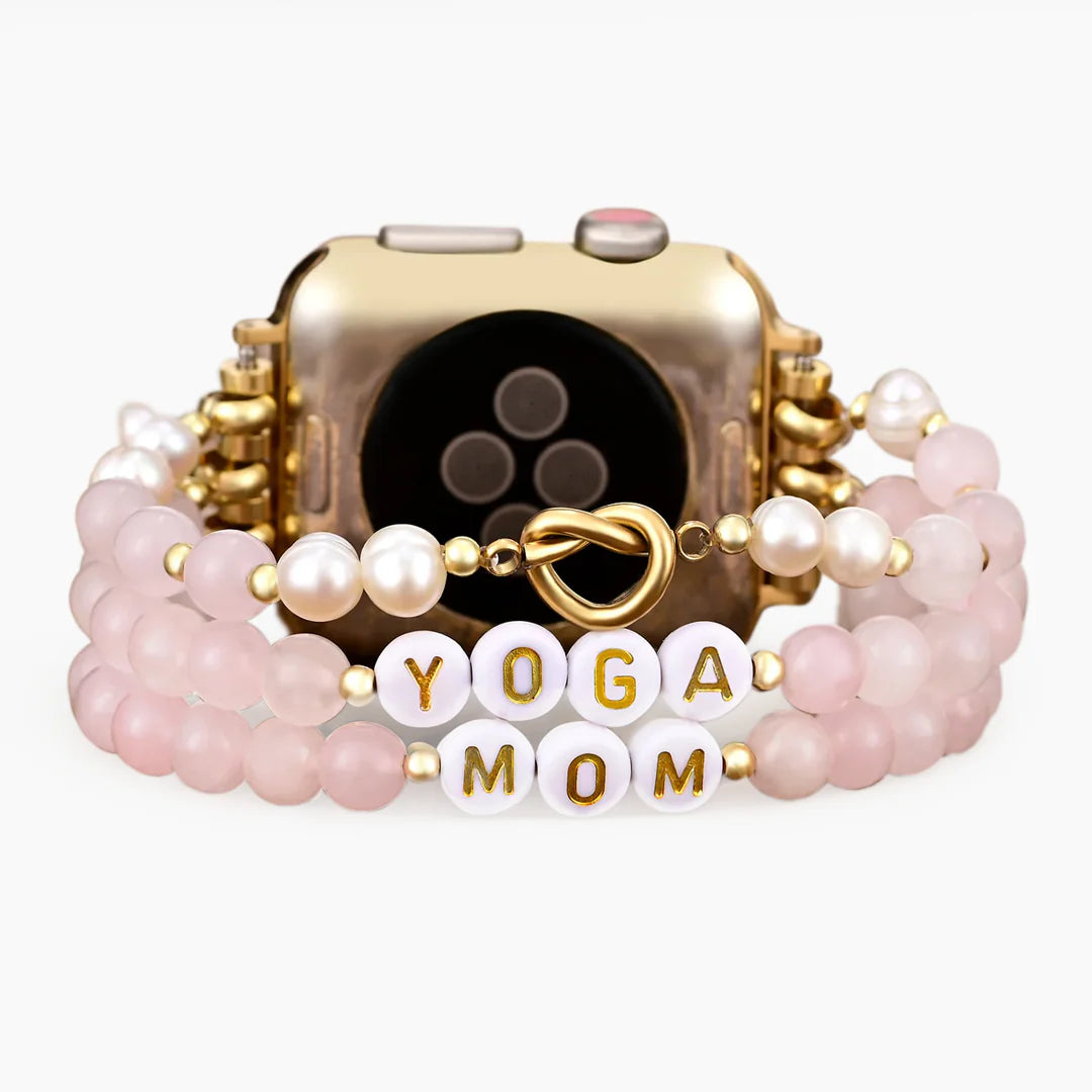 Bracelet extensible Apple Watch en quartz rose personnalisé