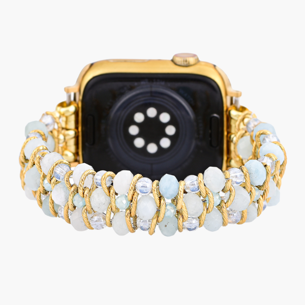 Bracelet tressé Apple Watch couleur aigue-marine