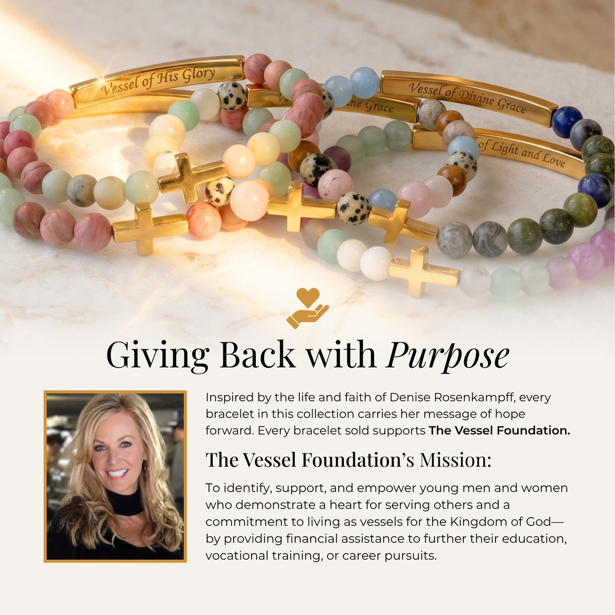 Bracelet Lavande Message Secret Vessels of Purpose