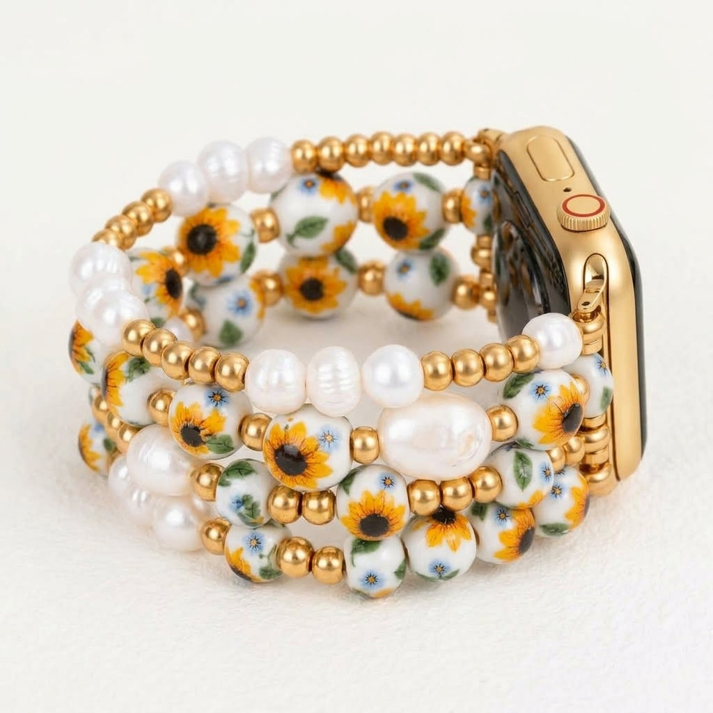 Bracelet Apple Watch Porcelain Garden Sunlit Bloom