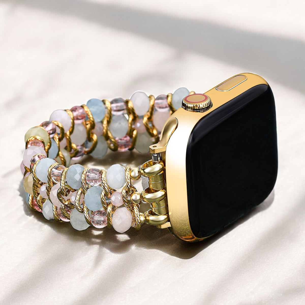 Bracelet extensible tressé Golden Dawn pour Apple Watch