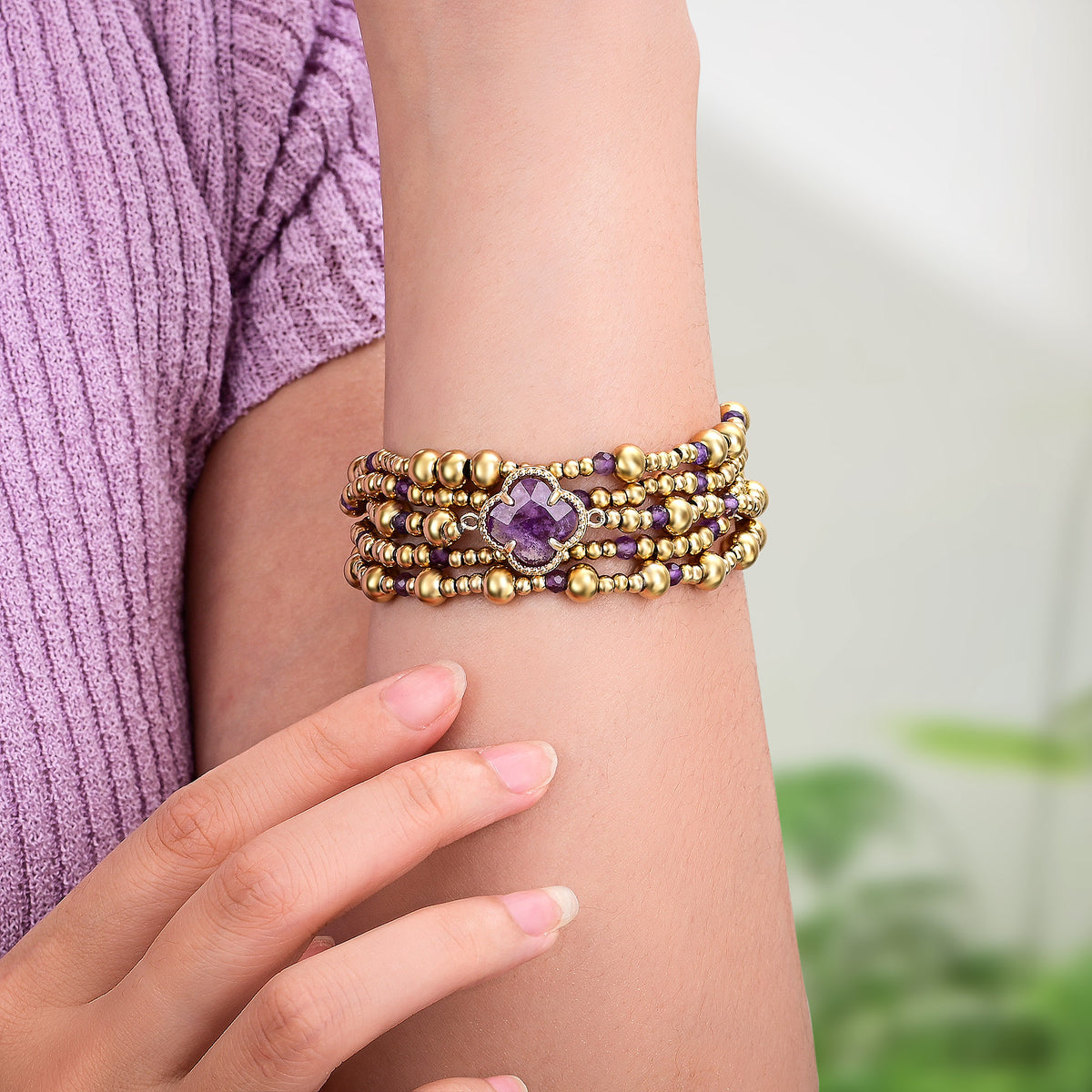 Bracelet extensible de protection Imperial Amethyst pour Apple Watch