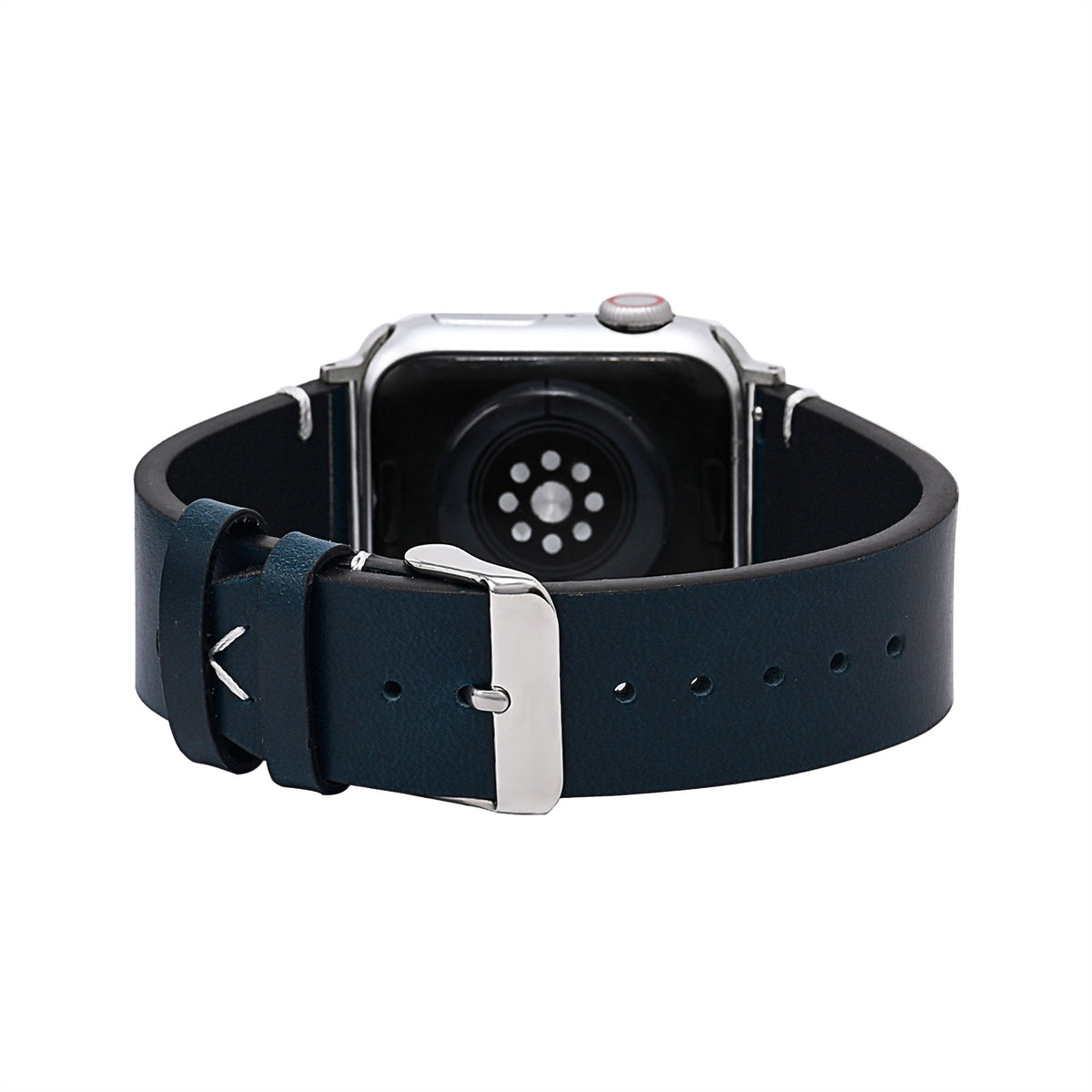Bracelet Apple Watch en cuir marron foncé pour homme
