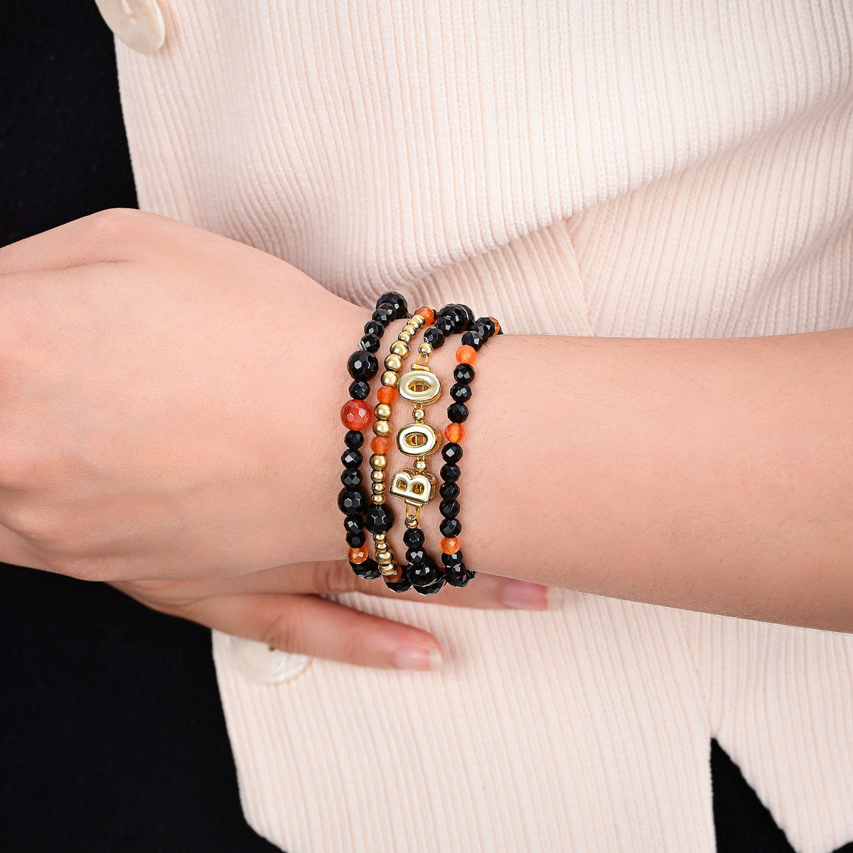 Ensemble de bracelets Patch de citrouille d'Halloween