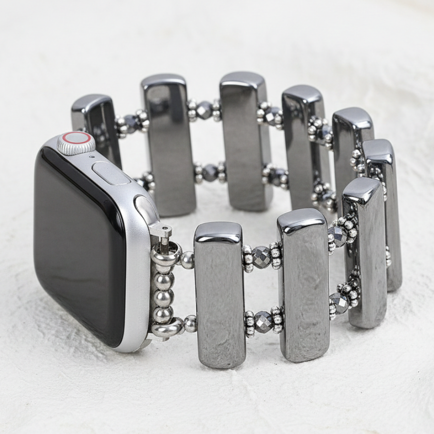 Bracelet extensible Apple Watch Éclipse Platine