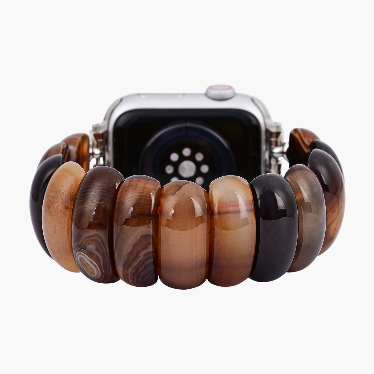 Bracelet extensible en agate Earthly Ember pour Apple Watch