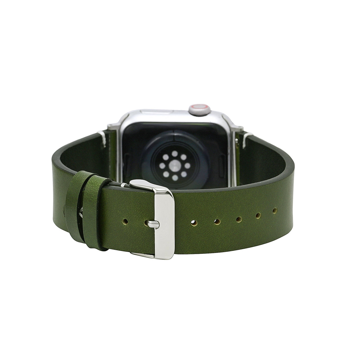 Bracelet Apple Watch en cuir vert pour homme