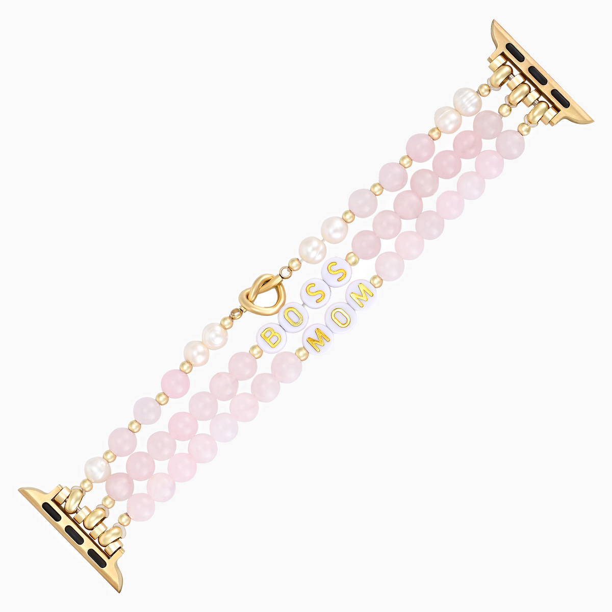 Bracelet extensible Apple Watch en quartz rose personnalisé