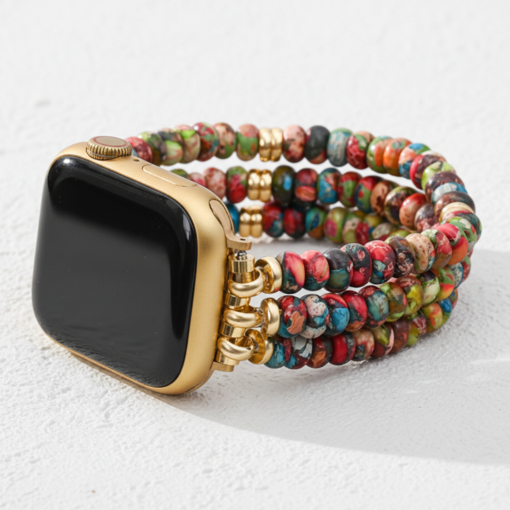 Bracelet extensible bohème kaléidoscope pour Apple Watch