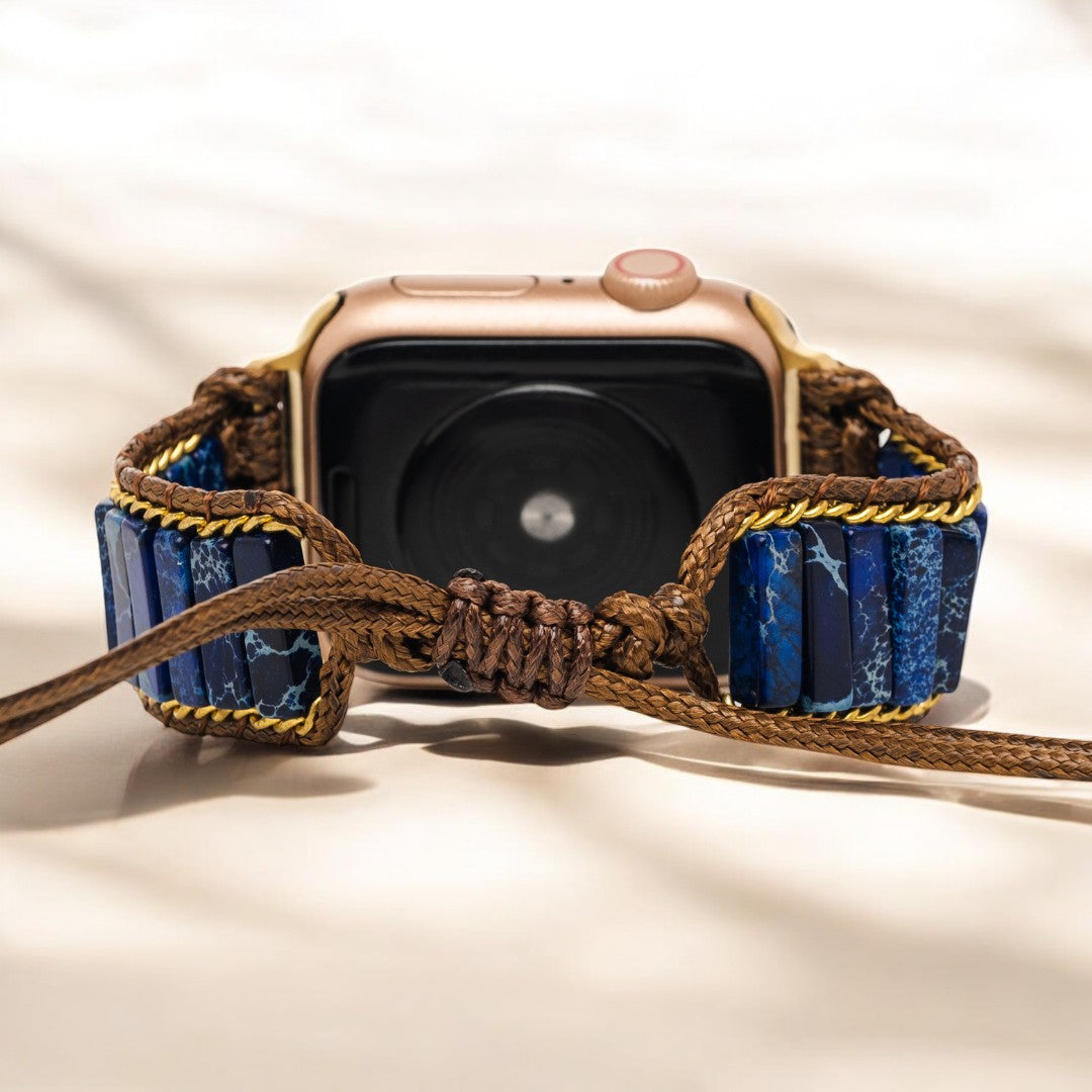 Bracelet Apple Watch en jaspe azur