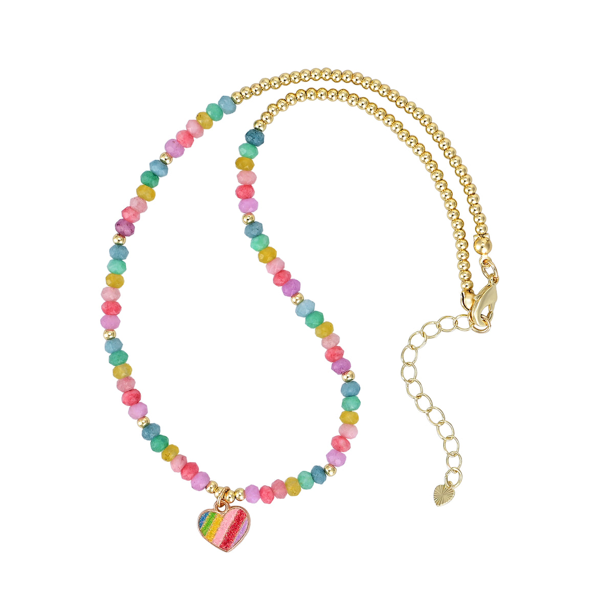 Collier en forme de cœur pastel