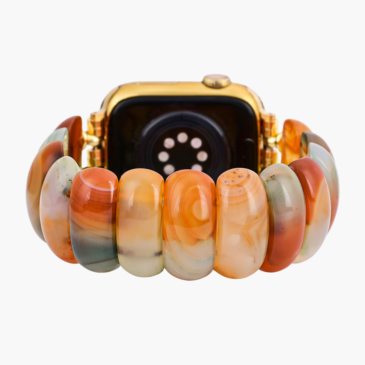 Bracelet extensible en agate Golden Dusk pour Apple Watch