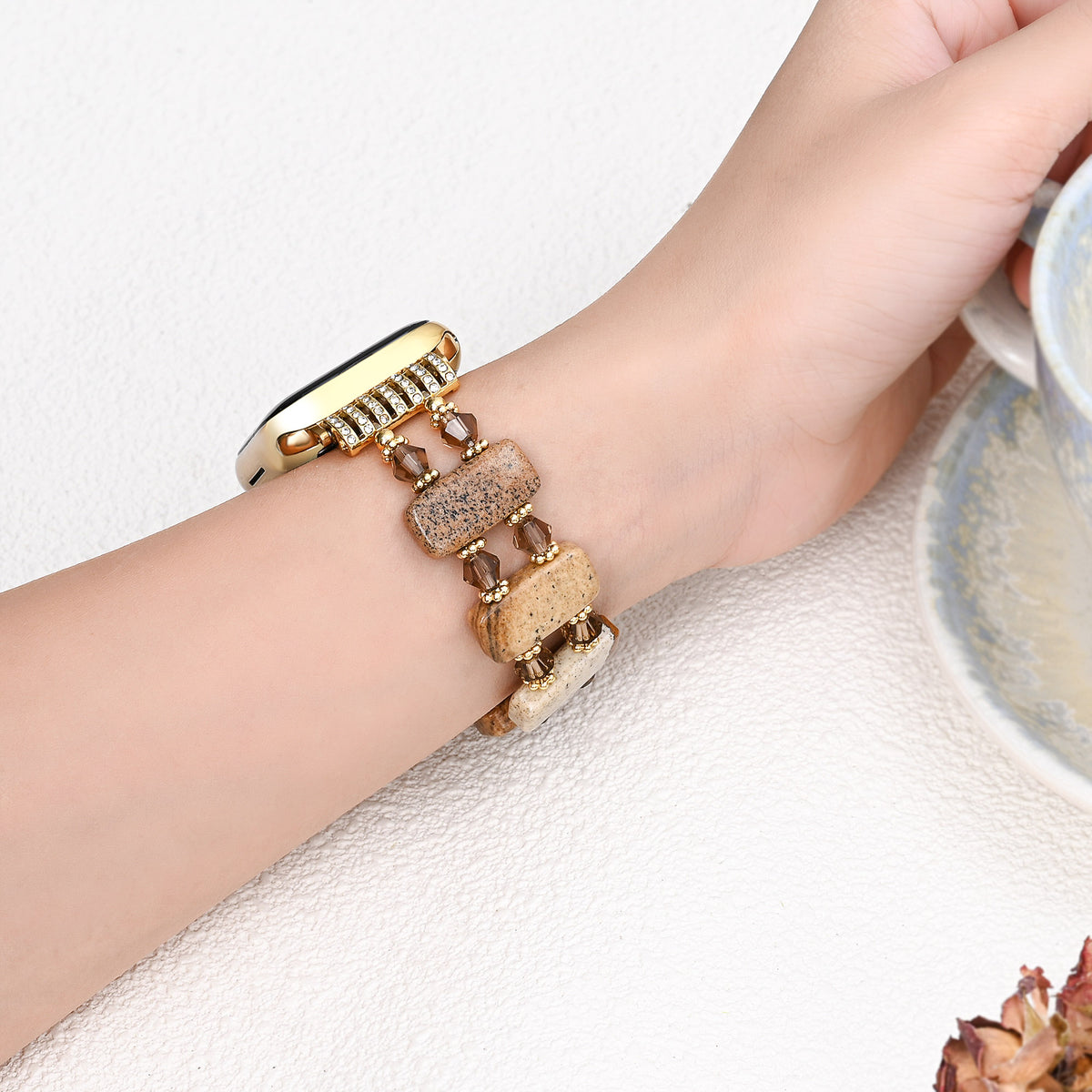 Bracelet extensible Desert Jasper Apple Watch