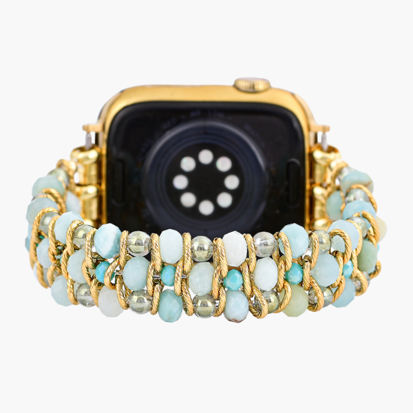 Bracelet tressé Apple Watch en amazonite Dream