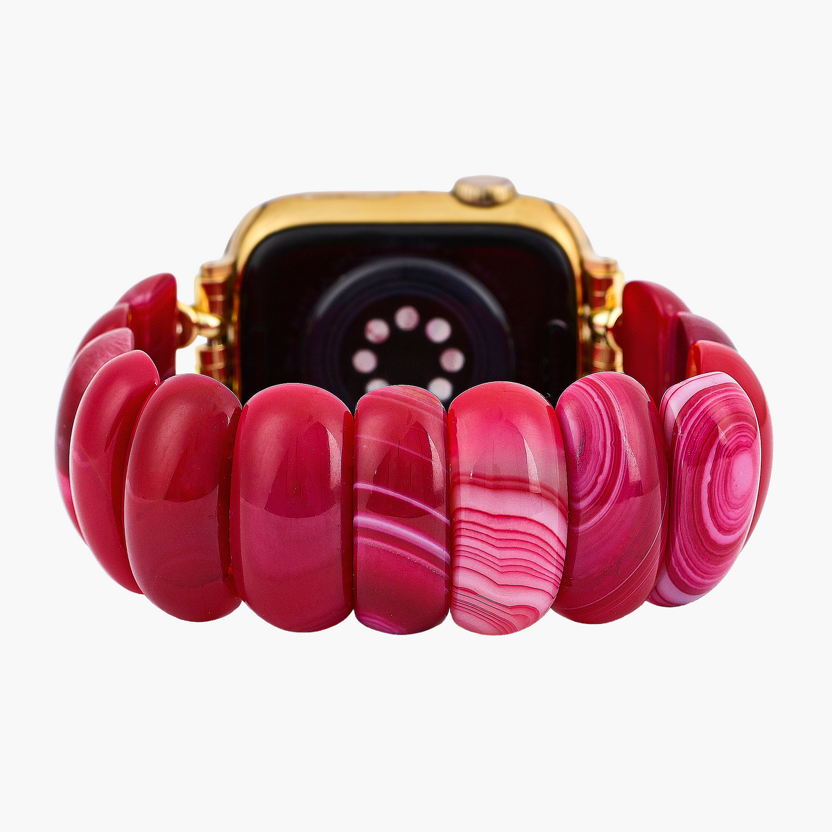 Bracelet extensible en agate Mirage Cramoisi pour Apple Watch
