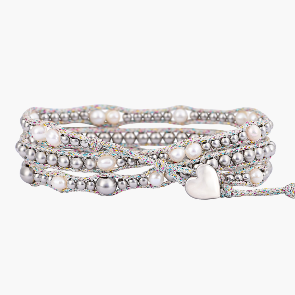 Bracelet enveloppant de protection en perle éclatante
