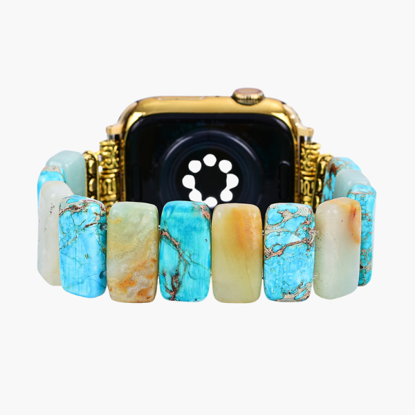 Bracelet Apple Watch extensible Terre Turquoise