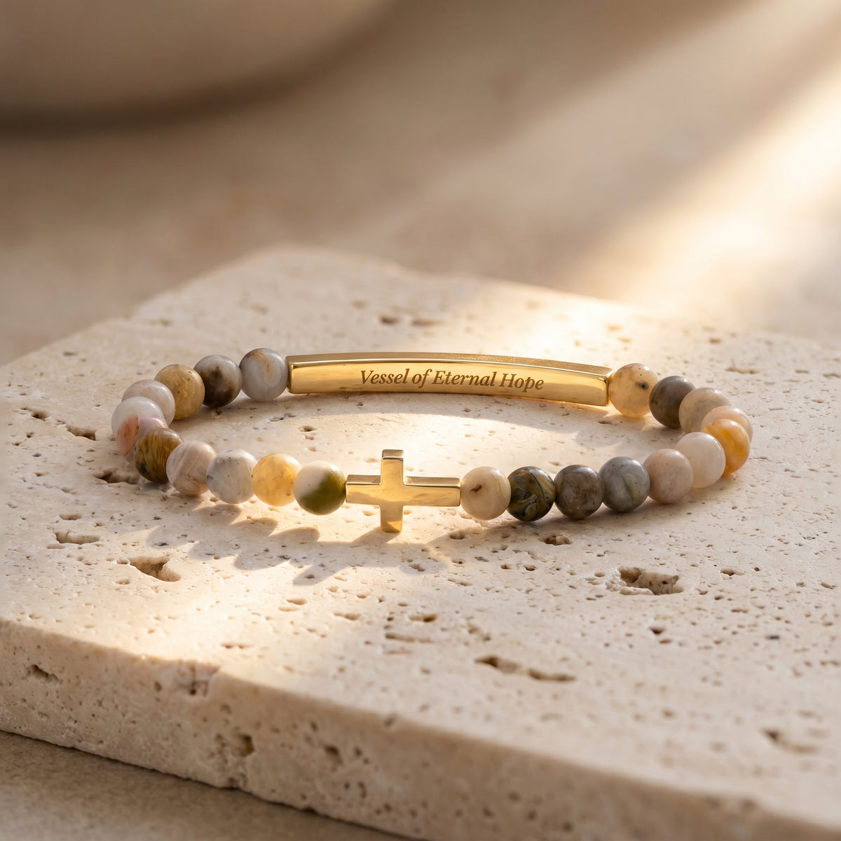 Bracelet en agate Vessels of Purpose Secret Message