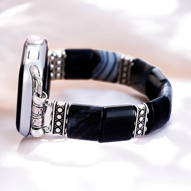 Bracelet extensible Bohemian Noir pour Apple Watch