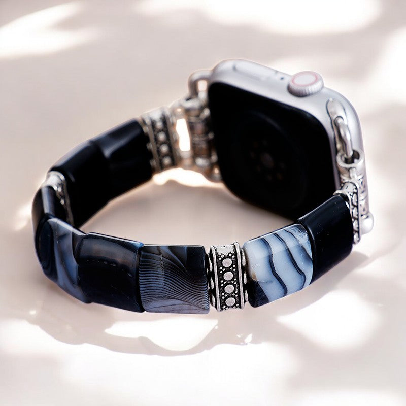 Bracelet extensible Bohemian Noir pour Apple Watch