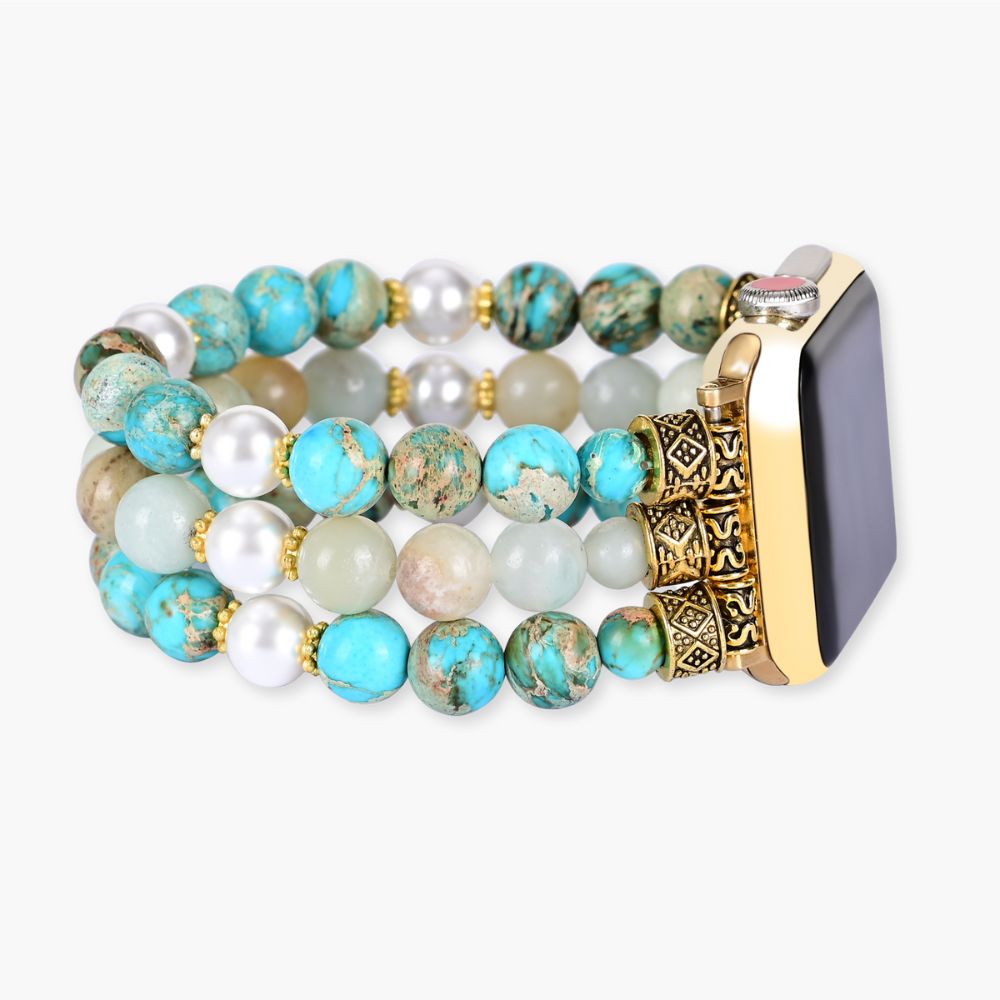Bracelet de montre extensible Ocean Breeze Jasper