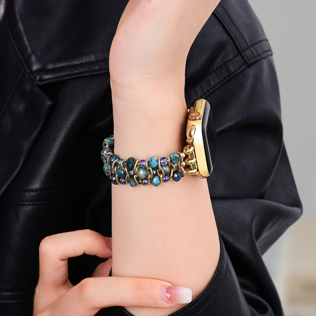 Bracelet tressé extensible Crystal Shores pour Apple Watch