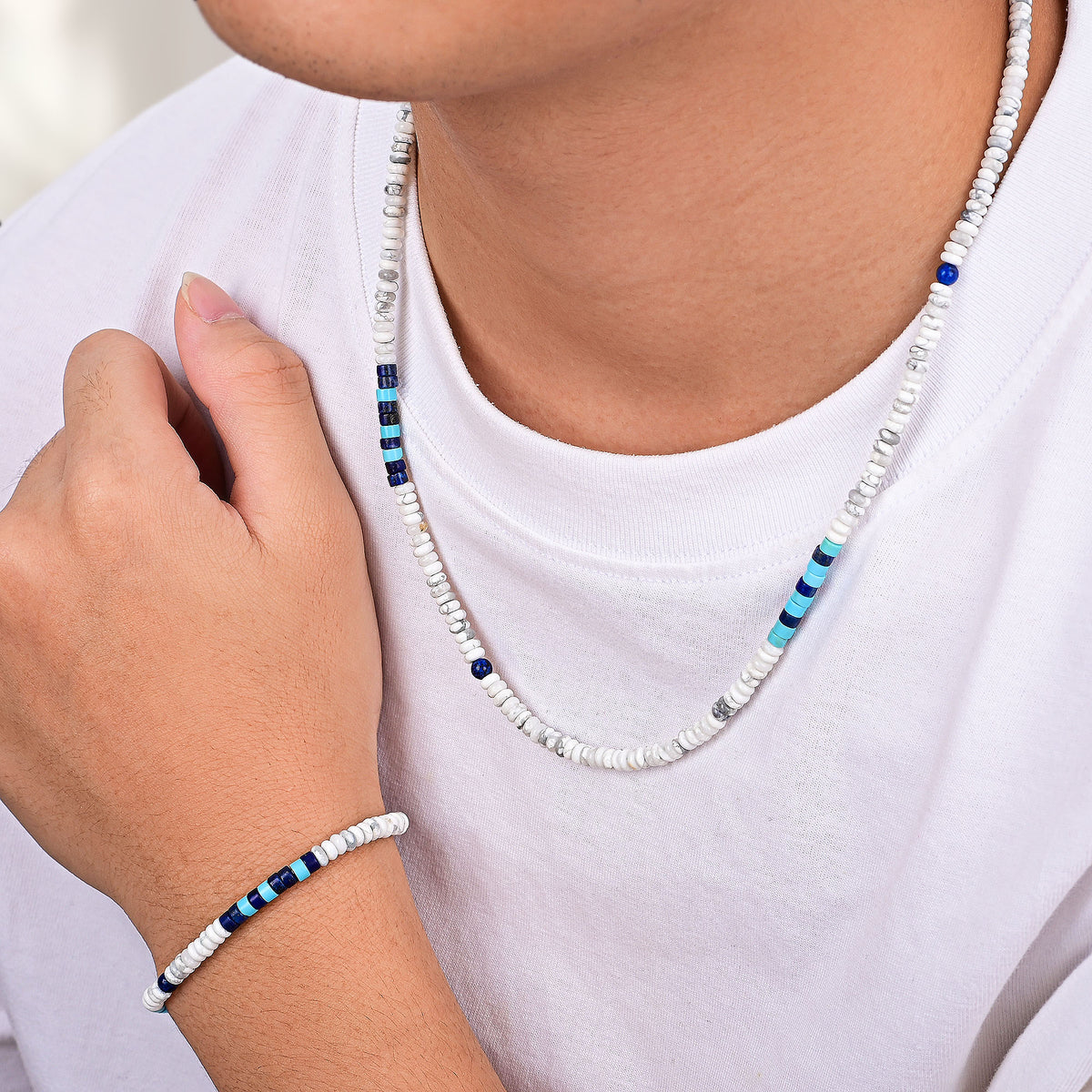 Collier Océan en Hématite pour Hommes