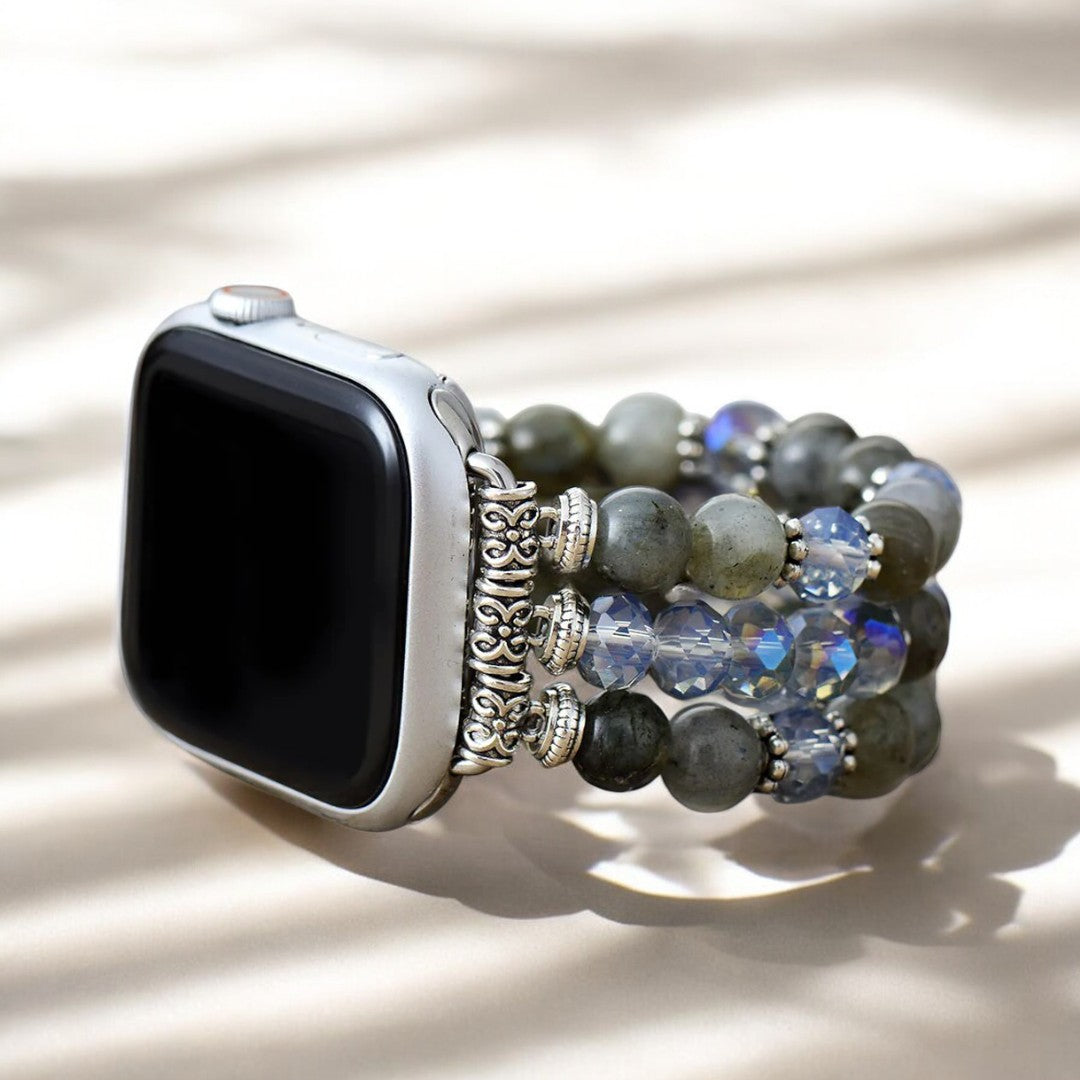Bracelet extensible en cristal d'agate pour Apple Watch