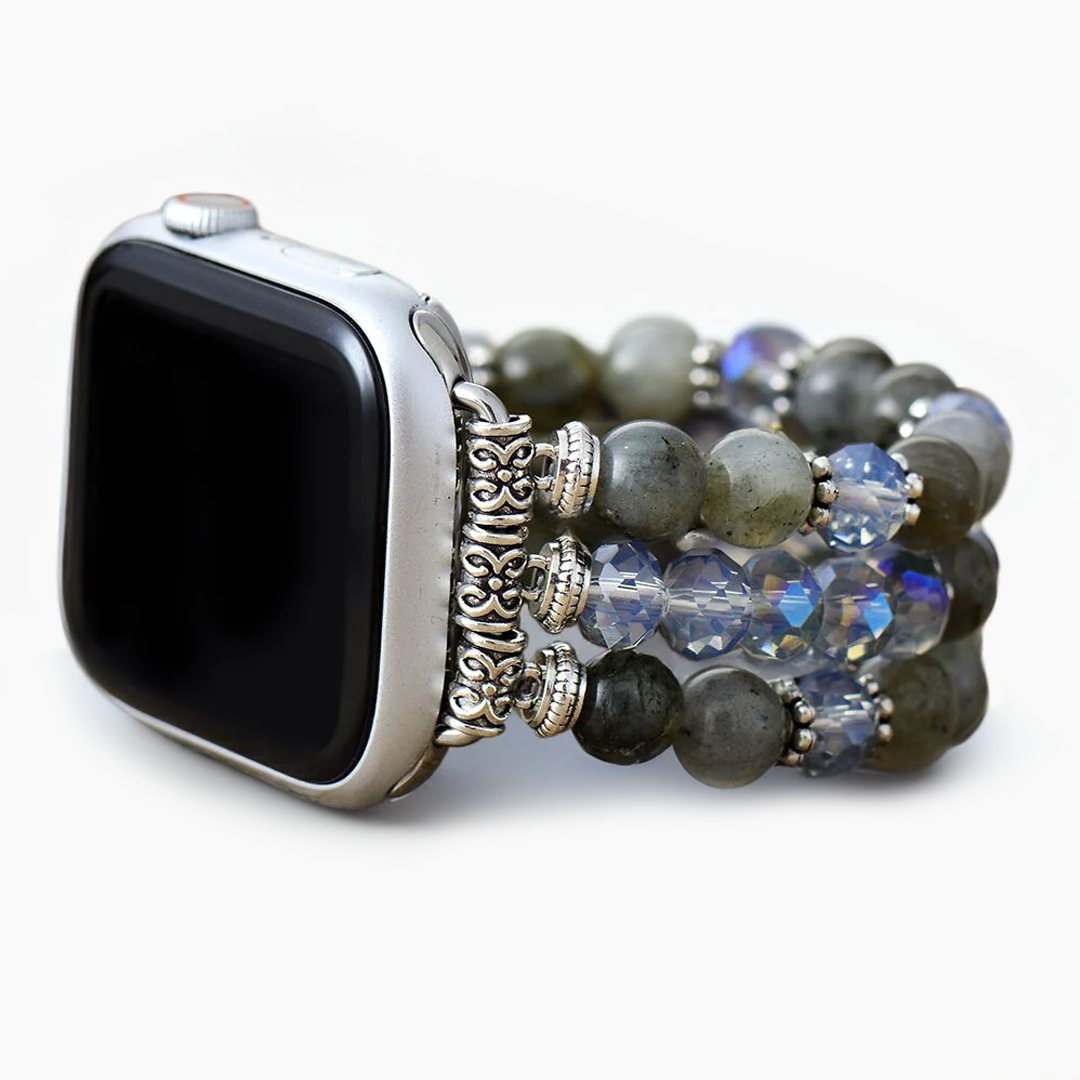 Bracelet extensible en cristal d'agate pour Apple Watch