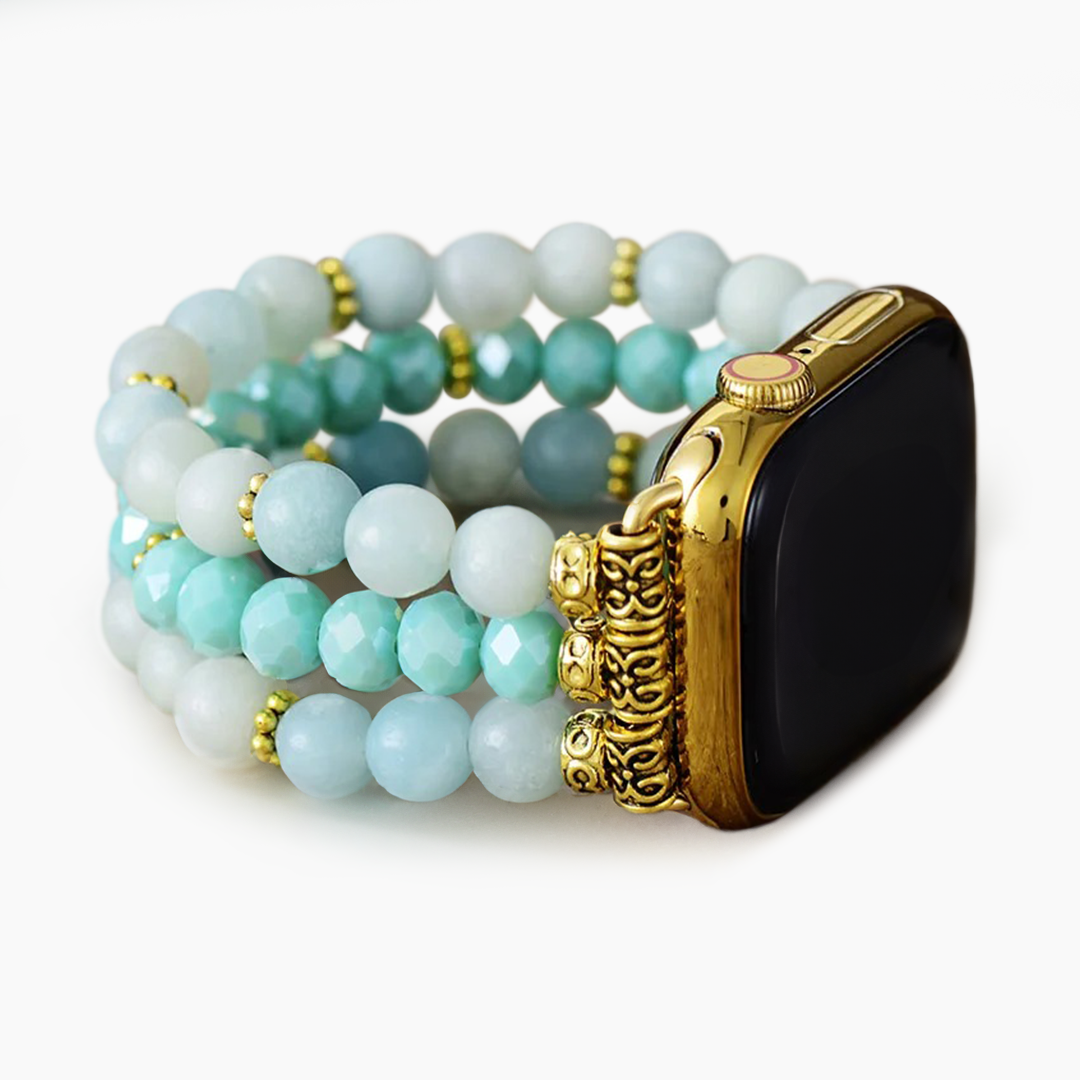 Bracelet extensible Amazonite Bliss pour Apple Watch