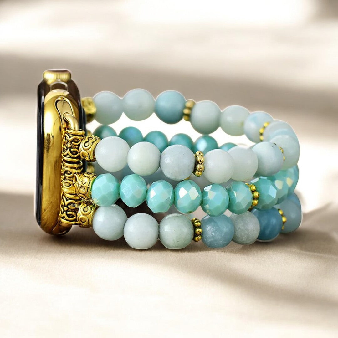 Bracelet extensible Amazonite Bliss pour Apple Watch