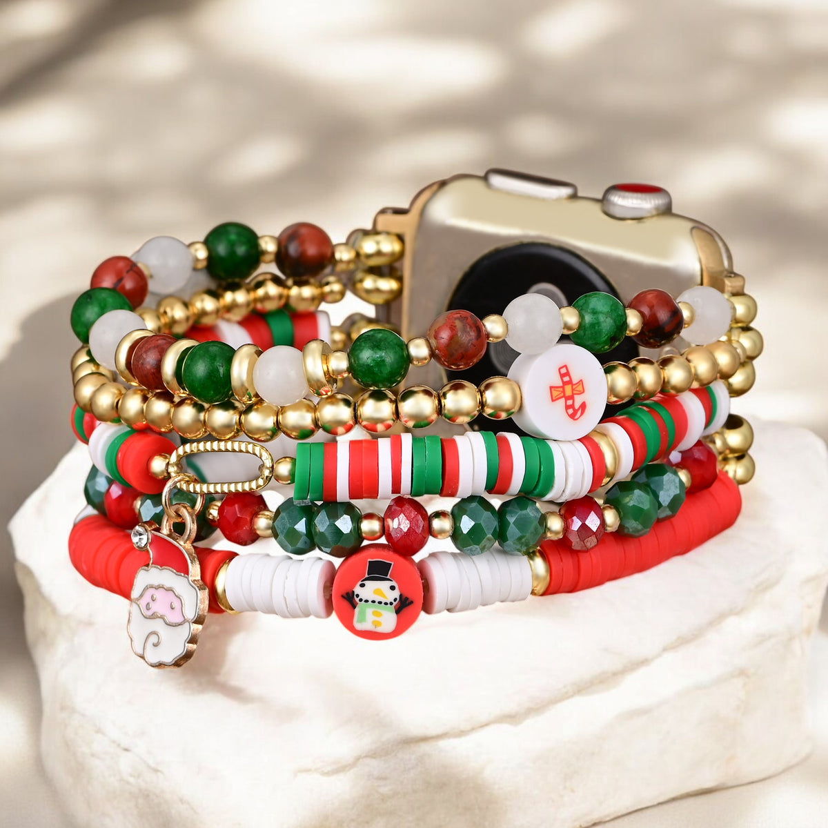 Bracelet extensible Santa Sparkle pour Apple Watch