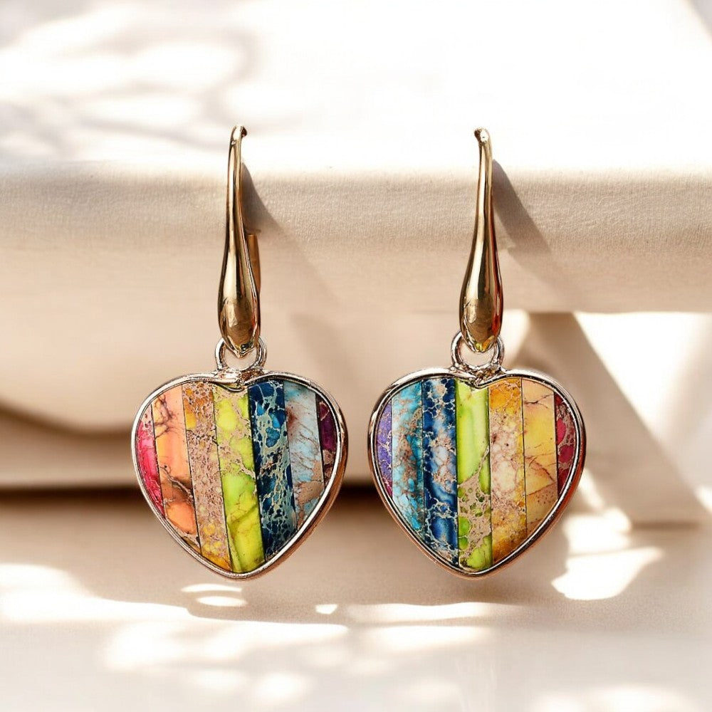 Boucles d'oreilles Énergie du Cœur Chakra