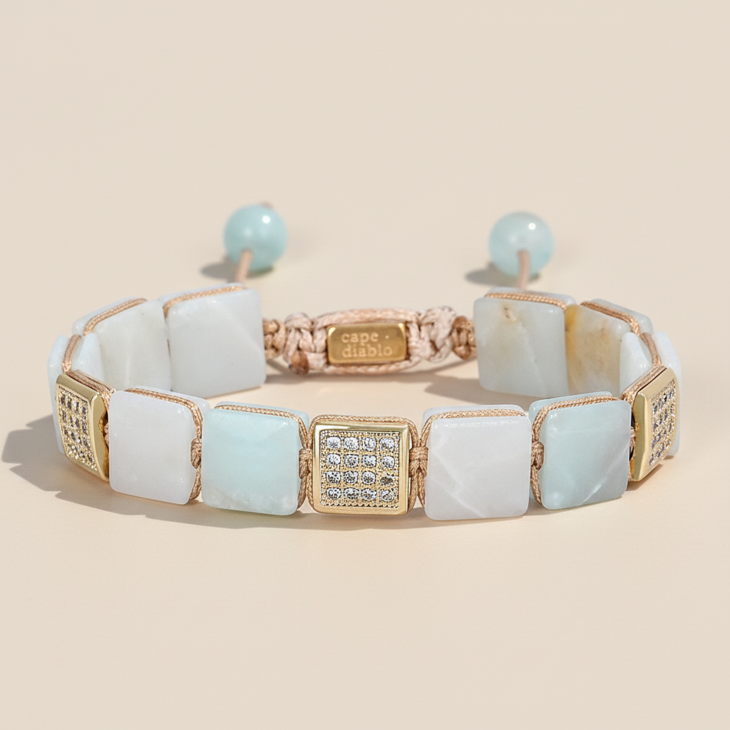 Bracelet pour homme en amazonite