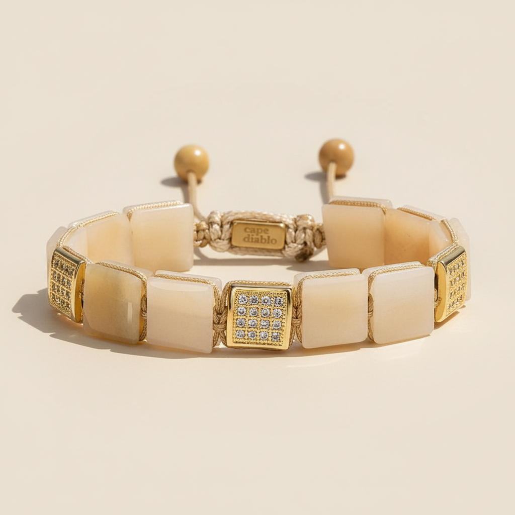 Bracelet en pierre de soleil pour homme