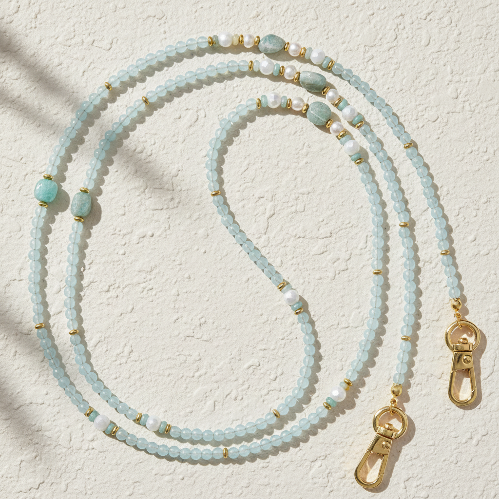 Chaîne de téléphone Amazonite Sky