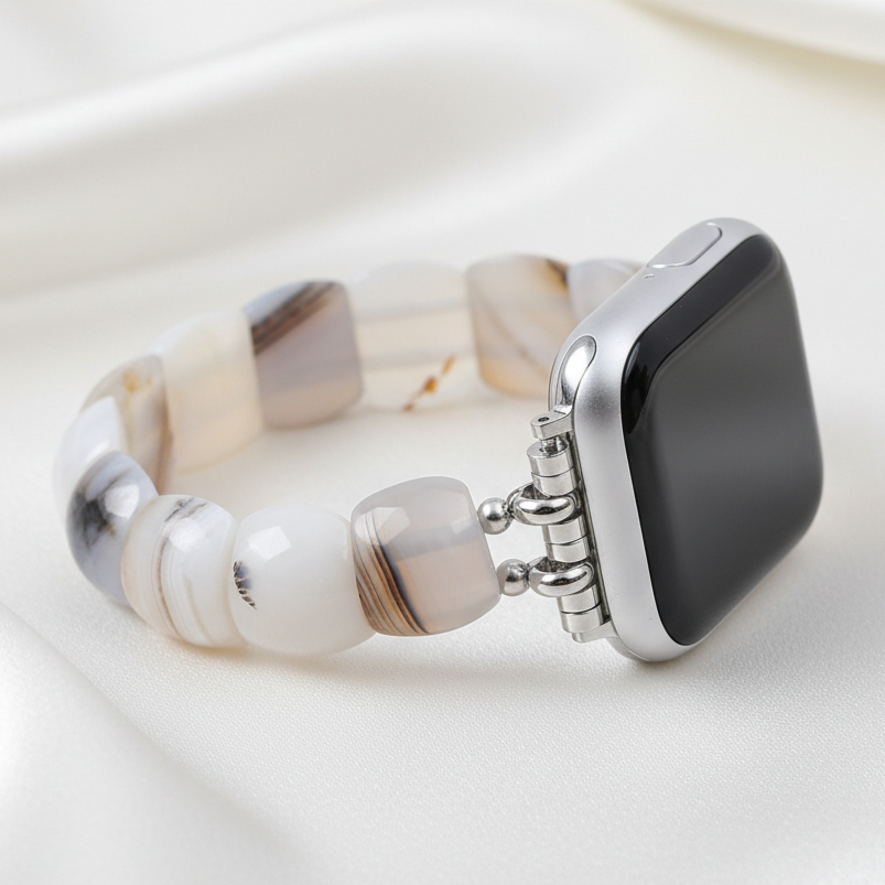 Bracelet extensible ivoire Aura pour Apple Watch