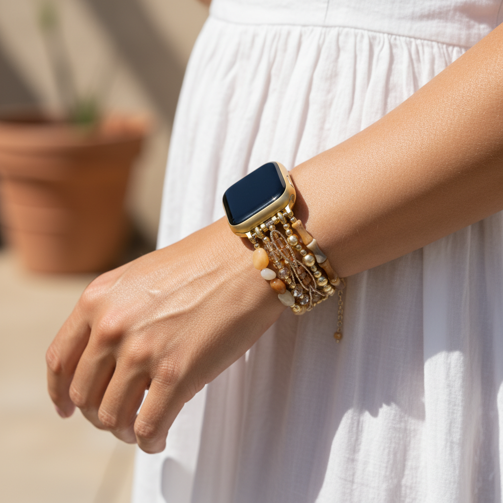 Bracelet Apple Watch Étirement Coucher de Soleil du Sahara
