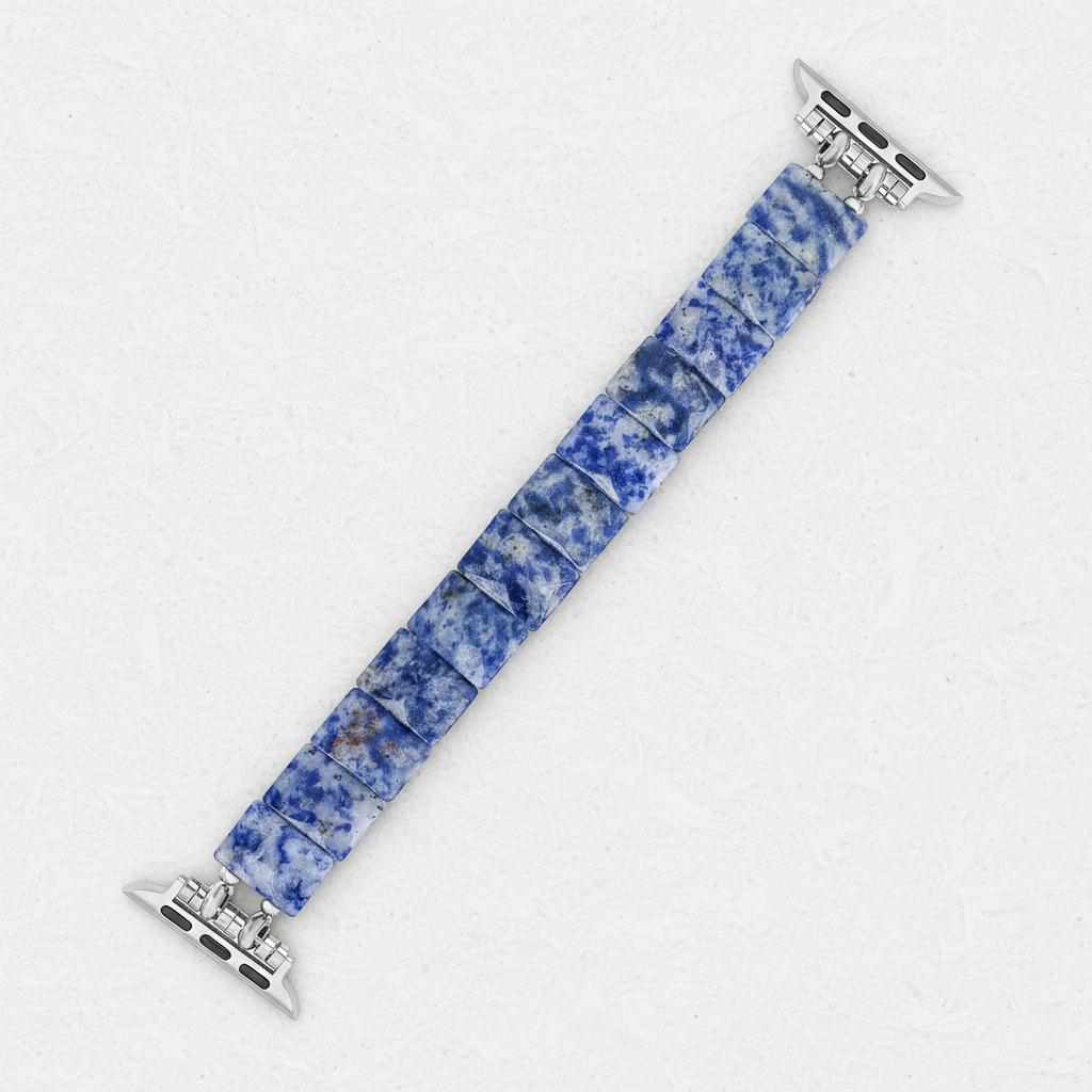 Bracelet extensible en sodalite bleu horizon pour Apple Watch