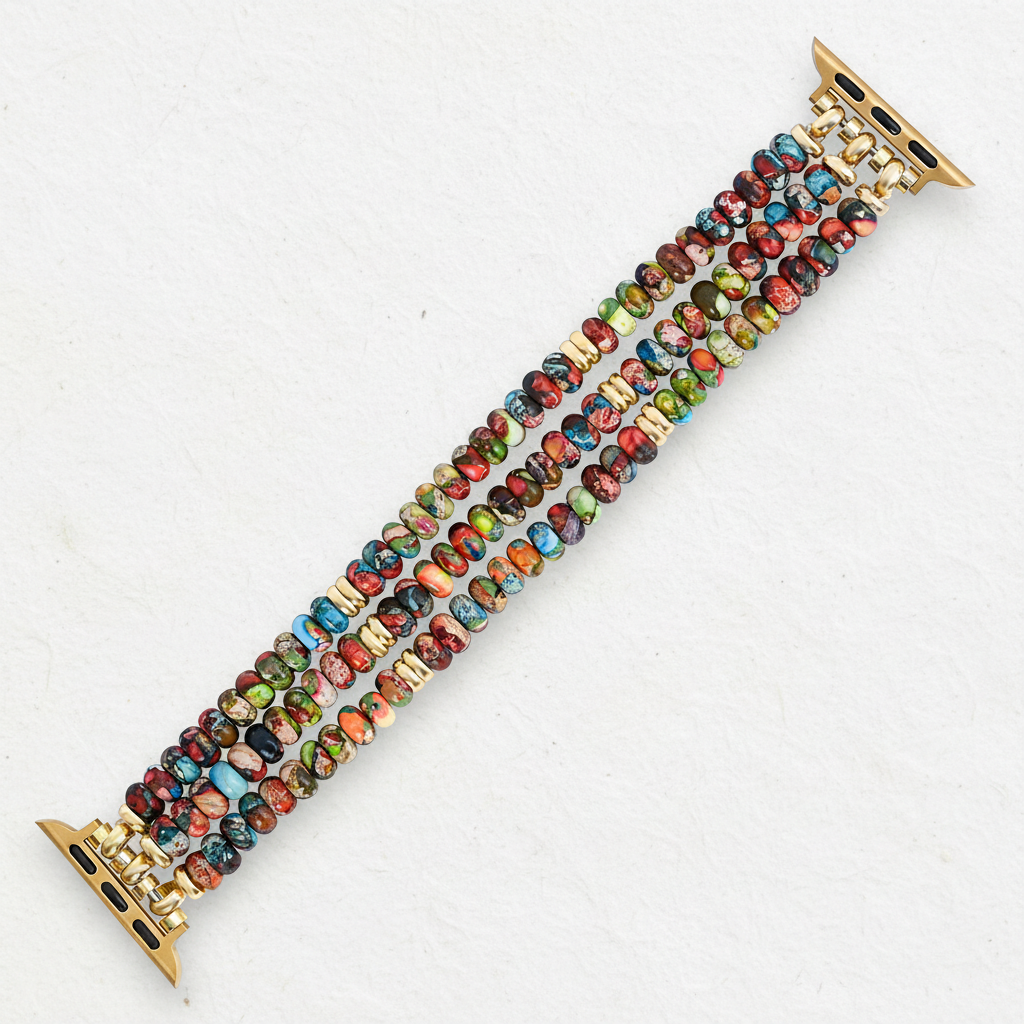 Bracelet extensible bohème kaléidoscope pour Apple Watch