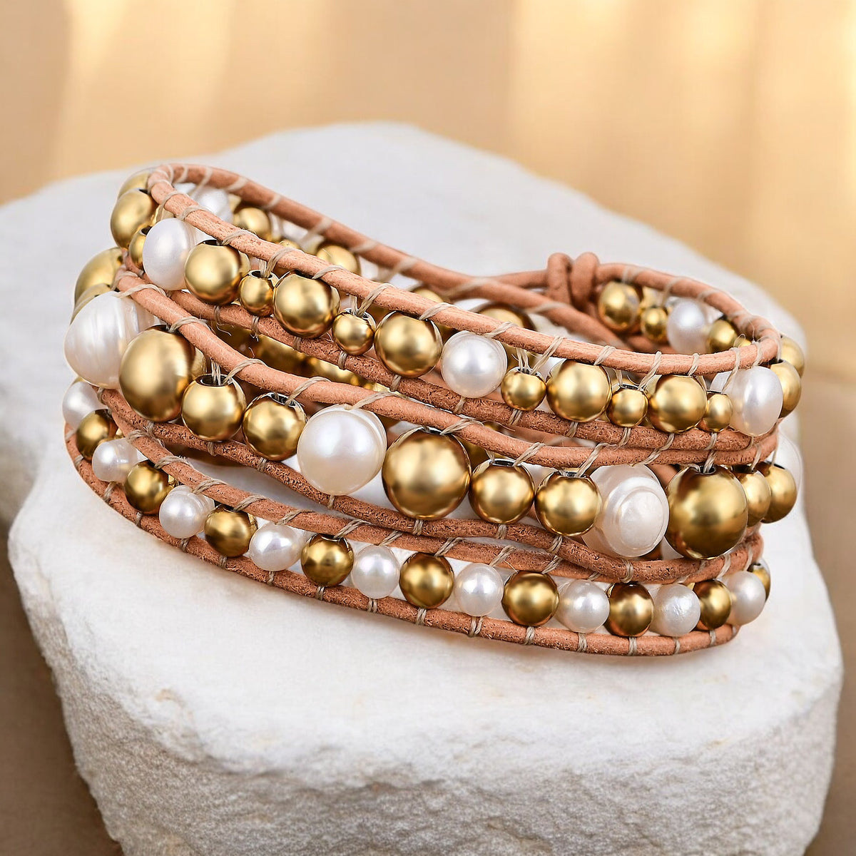 Bracelet enroulé Pearl Bliss