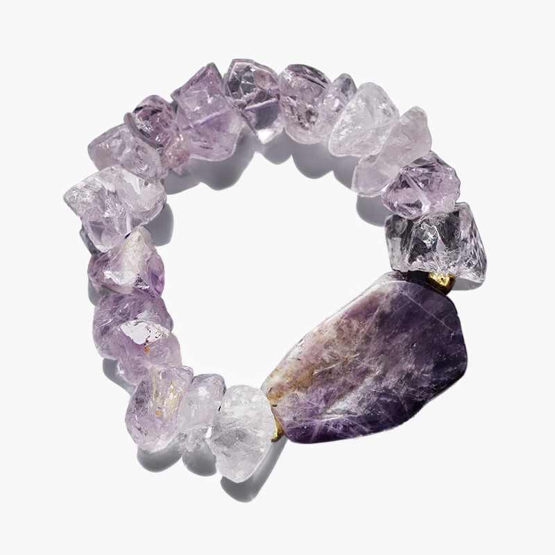 Bracelet élastique bohème Amethyst Haze